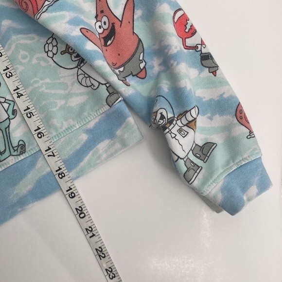 Nickelodeon Cropped Hoodie Sweatshirt Full Zip Medium SpongeBob Gary - Picture 8 of 8